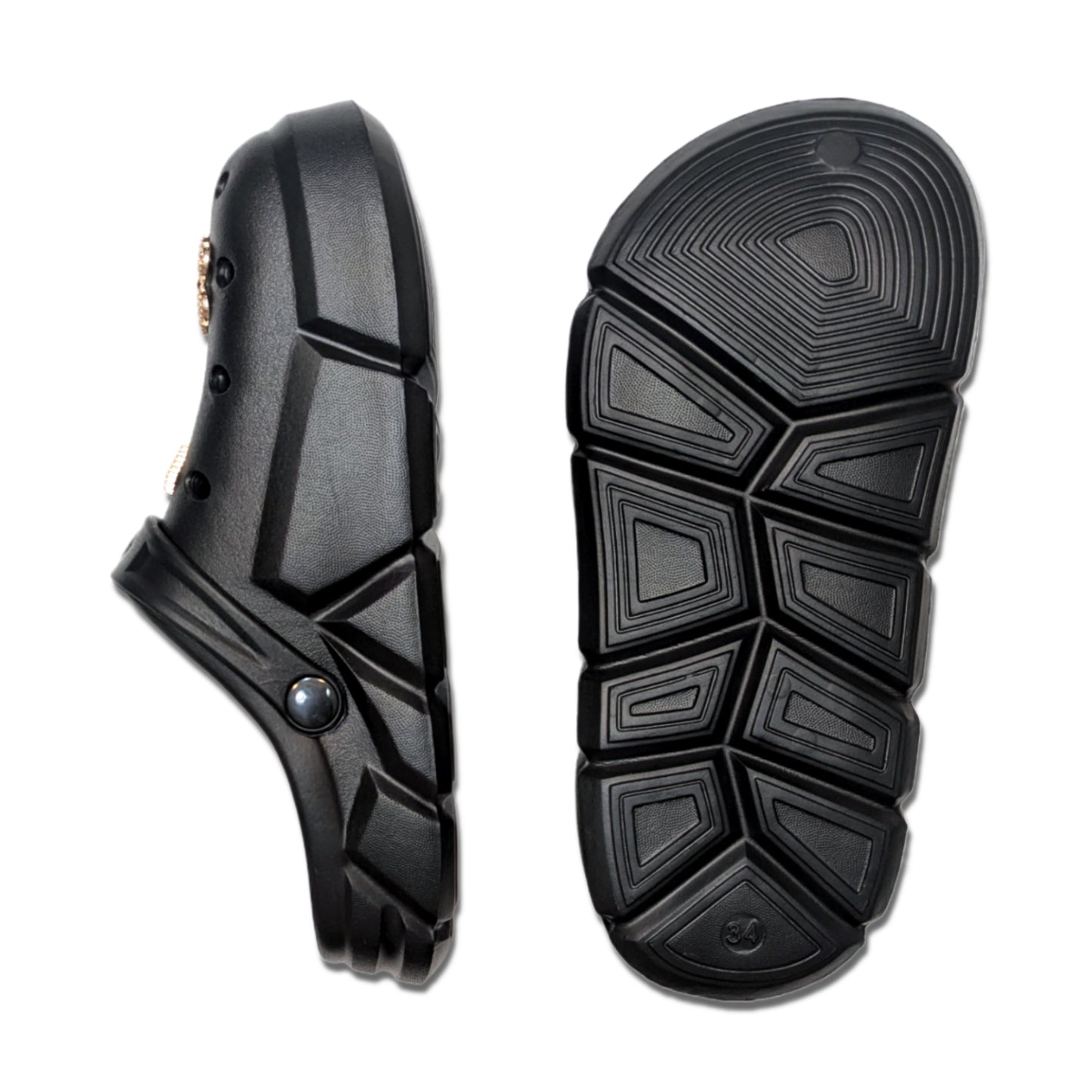 Girl's Black Clogs, Craytown Brand, Accessories Optional, Big Kids' C11-J4