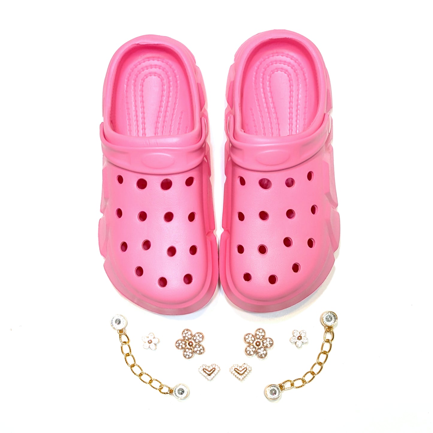 Girl's Pink Clogs, Craytown Brand, Accessories Optional, Big Kids' C11-J4