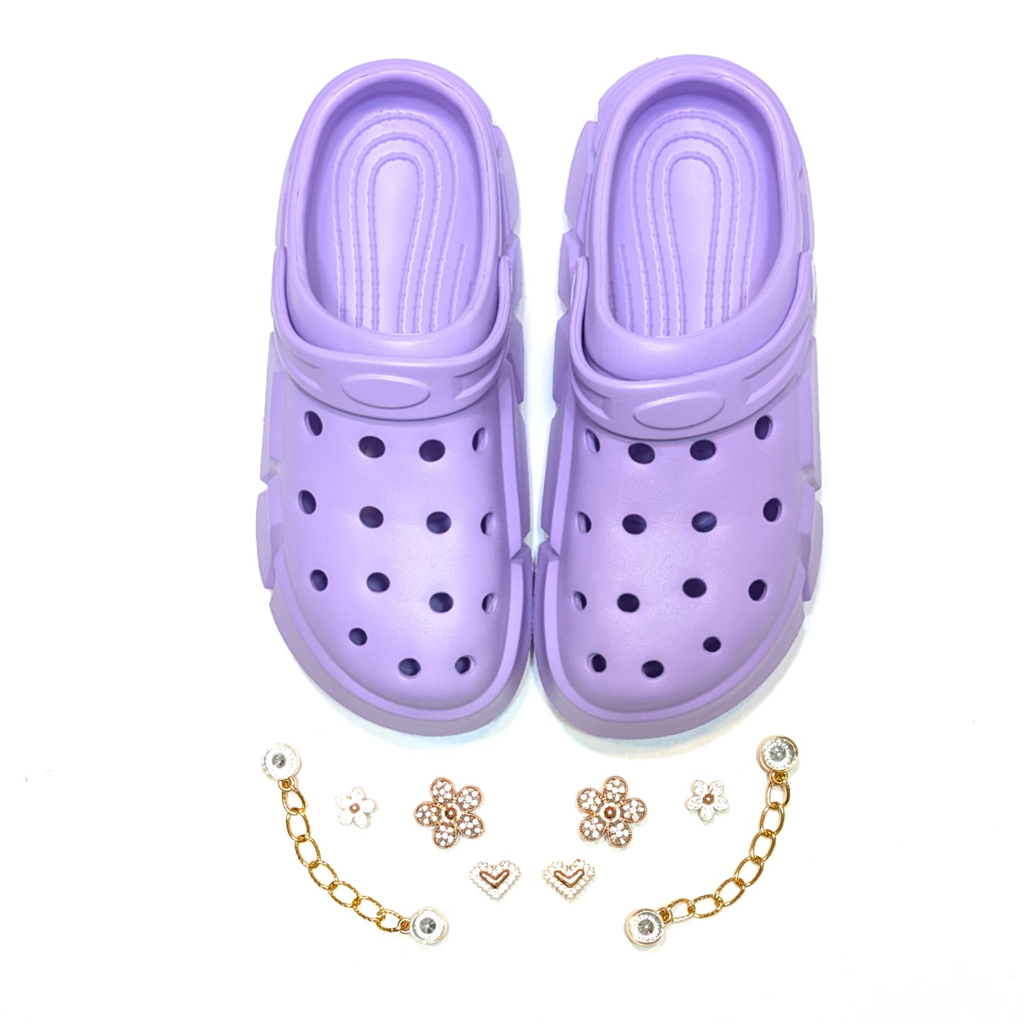 Girl's Purple Clogs, Craytown Brand, Accessories Optional, Big Kids' C11-J4