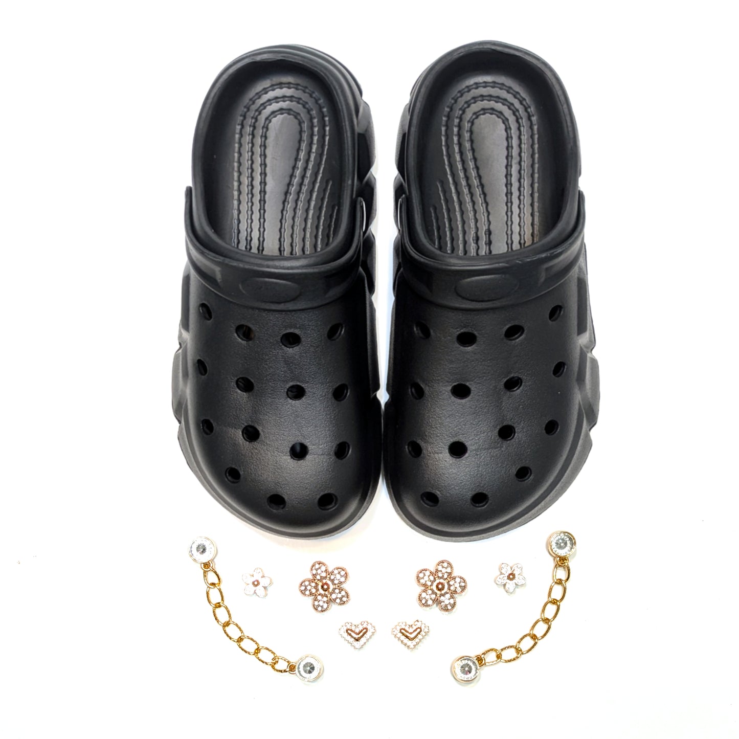 Girl's Black Clogs, Craytown Brand, Accessories Optional, Big Kids' C11-J4