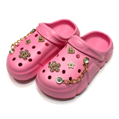 Girl's Pink Clogs, Craytown Brand, Accessories Optional, Big Kids' C11-J4