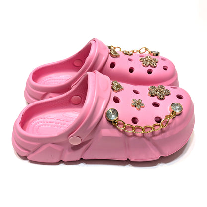 Girl's Pink Clogs, Craytown Brand, Accessories Optional, Big Kids' C11-J4