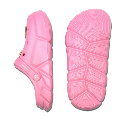 Girl's Pink Clogs, Craytown Brand, Accessories Optional, Big Kids' C11-J4