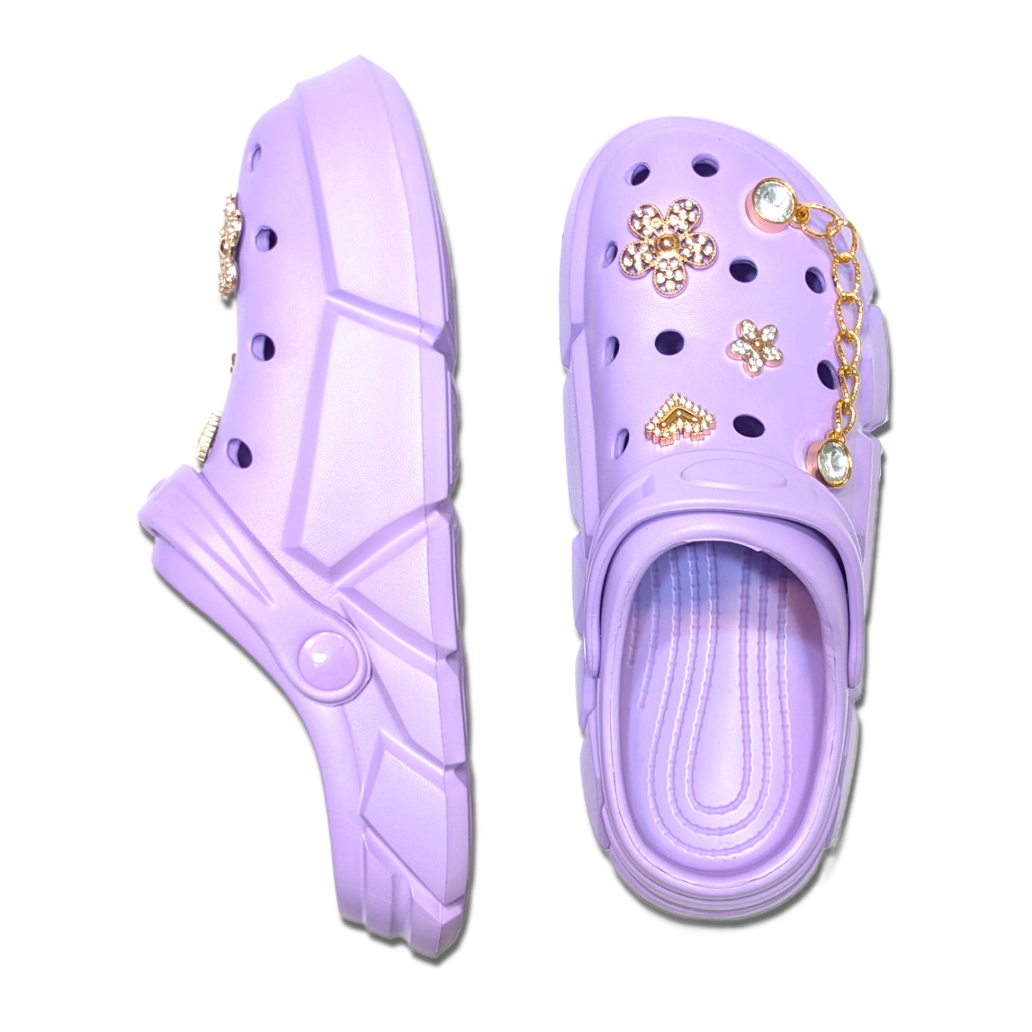 Girl's Purple Clogs, Craytown Brand, Accessories Optional, Big Kids' C11-J4