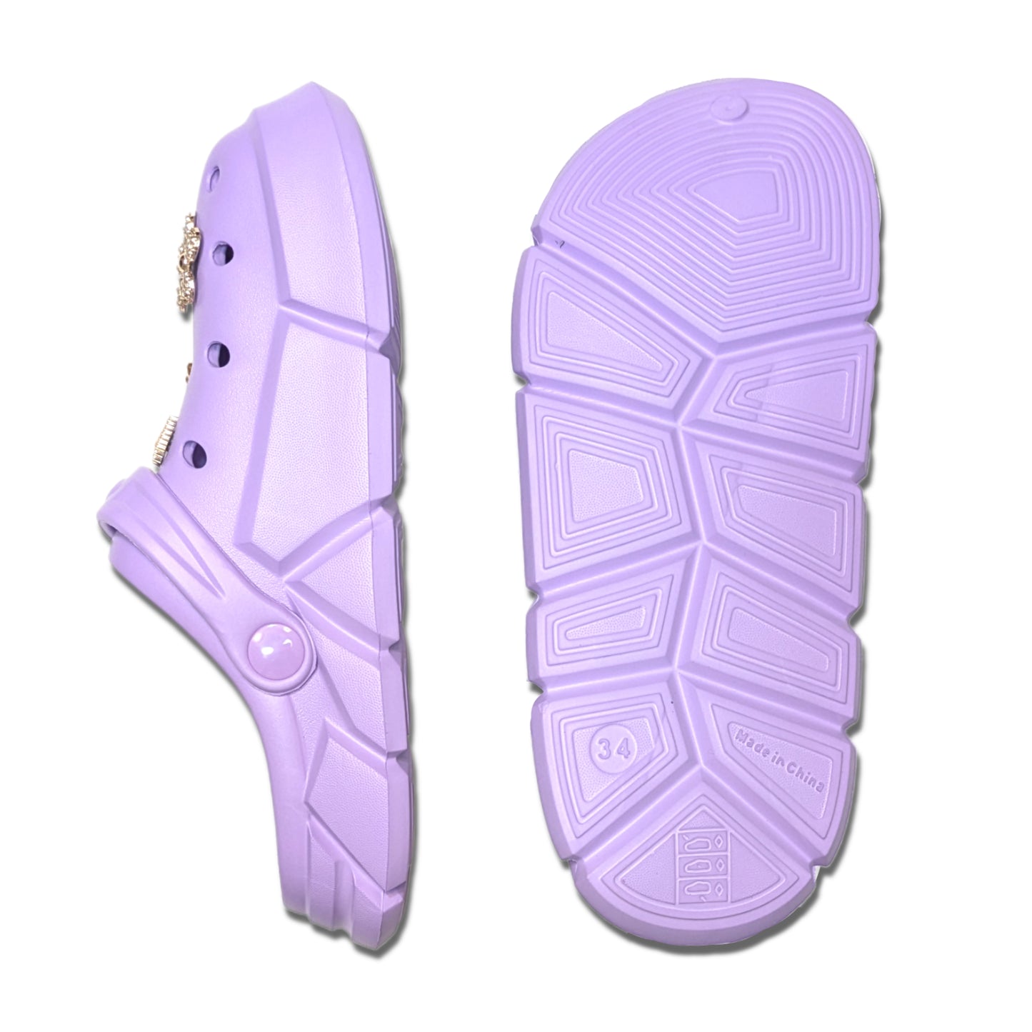 Girl's Purple Clogs, Craytown Brand, Accessories Optional, Big Kids' C11-J4