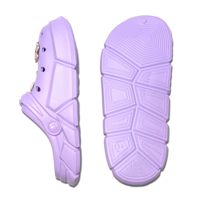Girl's Purple Clogs, Craytown Brand, Accessories Optional, Big Kids' C11-J4