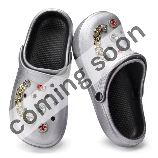 Silver Craytown Unisex Clogs, W8-12, M6-10