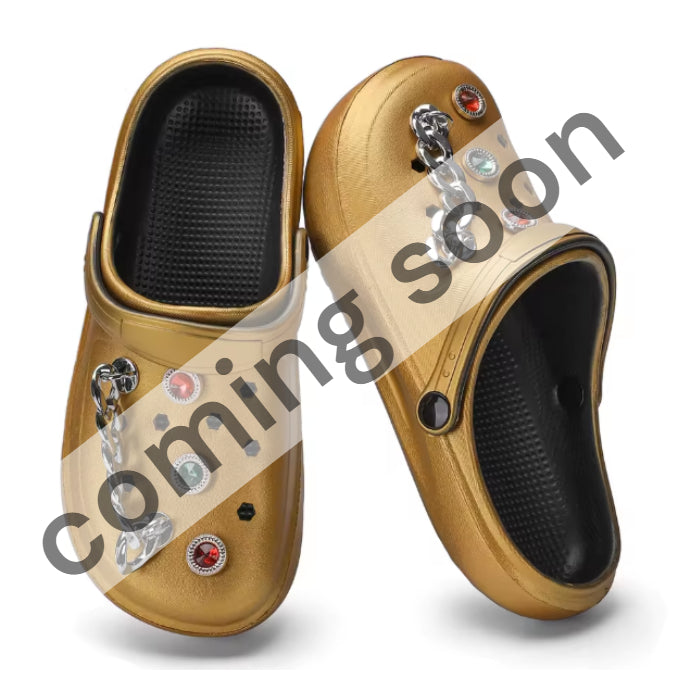 Gold Craytown Unisex Clogs, W8-12, M6-10