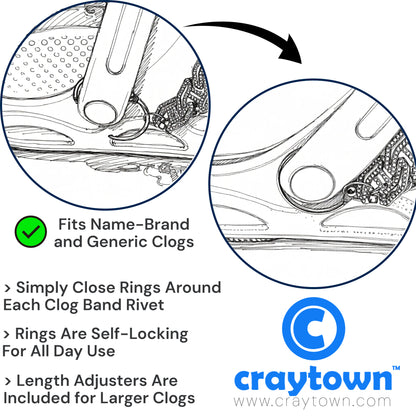 SILVER INTRICATE DUAL CLOG STRAP - Gem Link, Rivet Band (Adjustable Length)