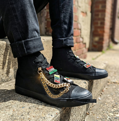 BLACK LIVES MATTER SHOE CHARM COLLECTION (Pack of 8) BLM Empowerment, Set of Essentials with Chains