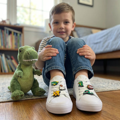 COLORFUL DINOSAUR SHOE CHARM COLLECTION (Pack of 6) Set of Essentials