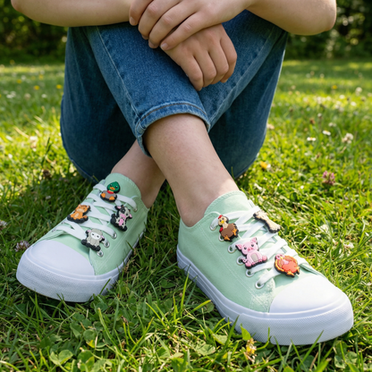 CUTE FARM ANIMAL SHOE CHARM COLLECTION (Pack of 8) Complete Set
