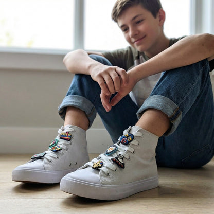 RETRO SHOE CHARM COLLECTION (Pack of 14) 80's & 90's Nostalgia, Complete Set