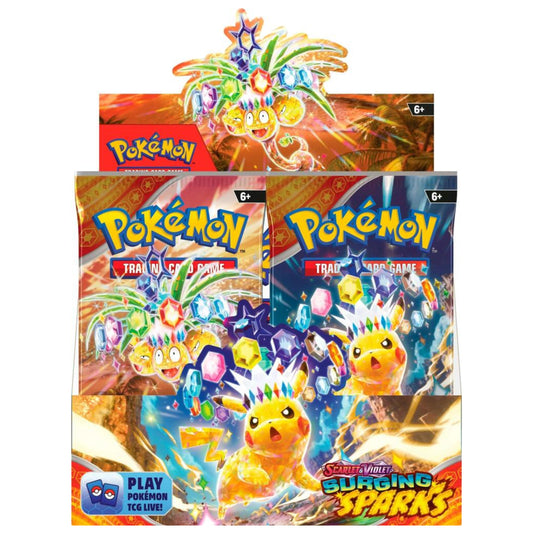 Pokemon TCG: Surging Sparks (SV08) Booster Box w/ Protective Case