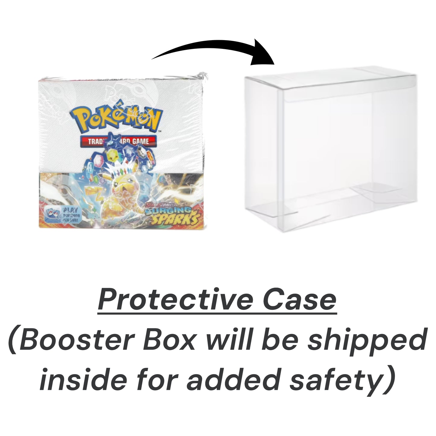 Pokemon TCG: Surging Sparks (SV08) Booster Box w/ Protective Case