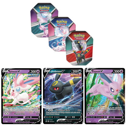Pokemon TCG: V Heroes Tin Set of 3 (International Version)