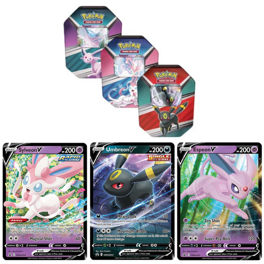 Pokemon TCG: V Heroes Tin Set of 3 (International Version)