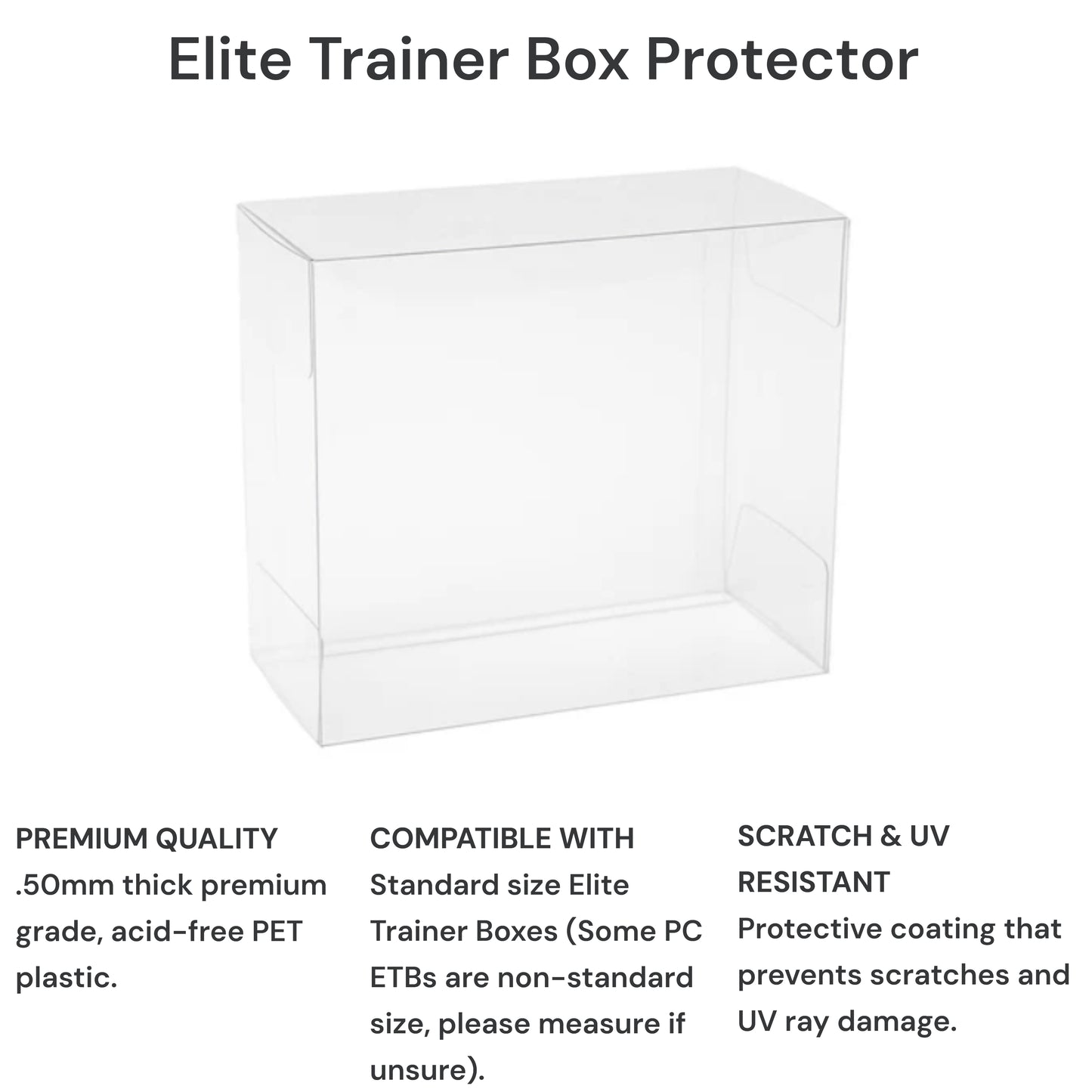 Pokemon TCG: Elite Trainer Box ETB Protector (ETB Not Included)