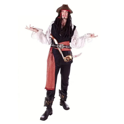 PIRATE HAT Brown Tricorn Faux Leather (Adult Size)