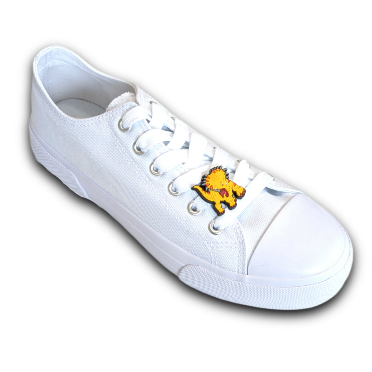 YELLOW TRICERATOPS - Single Shoe Charm From The Colorful Dinosaur Collection