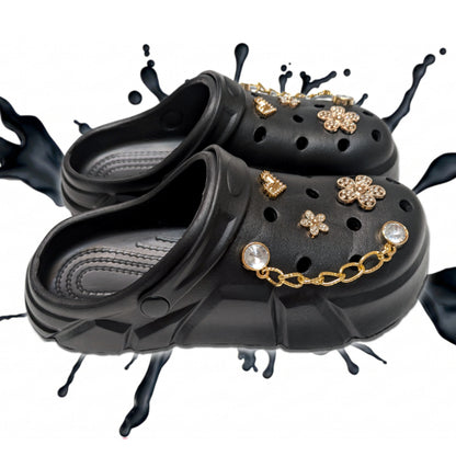 Girl's Black Clogs, Craytown Brand, Accessories Optional, Big Kids' C11-J4